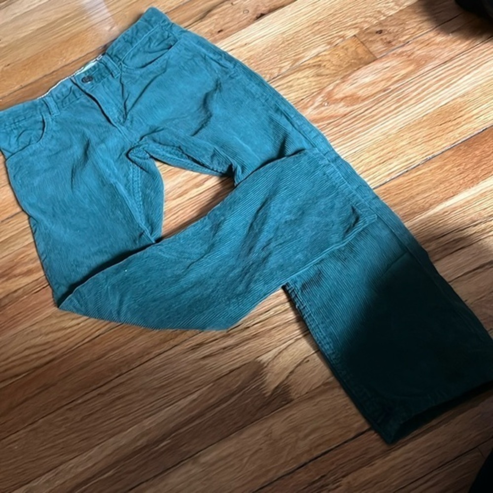 H&M corduroy pants forest green 6/7 EUC.